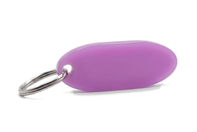 Filo - Pink – Schlüsselanhänger aus Acetat, personalisierbar mit Gravur